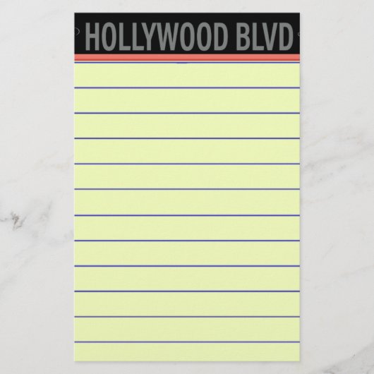 Poster Hollywood Blvd. Briefpapier (Vorderseite)