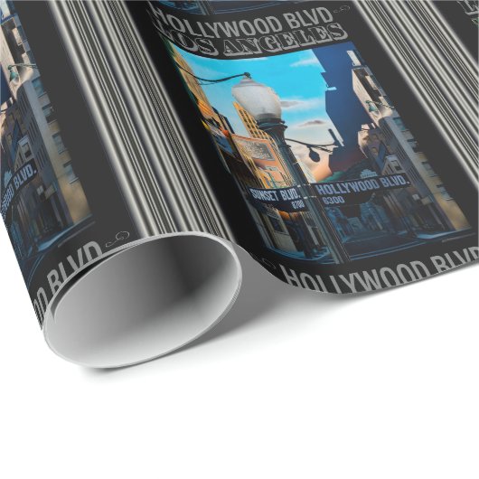 Poster Hollywood Blvd. Geschenkpapier (Rolleneckpunkt)