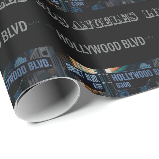 Poster Hollywood Blvd. Geschenkpapier (Rolleneckpunkt)