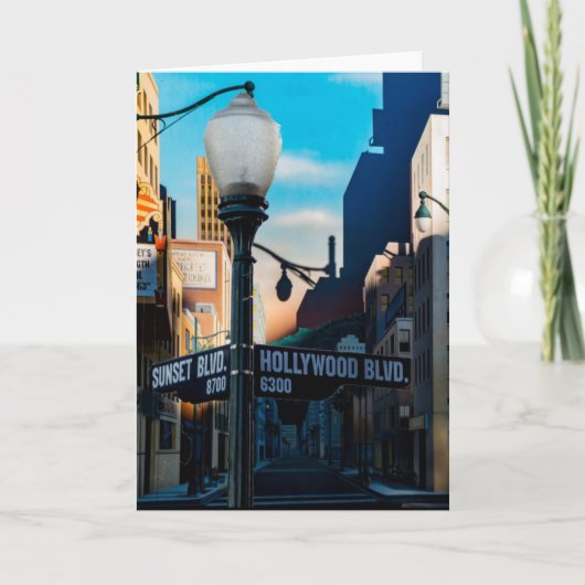 Poster Hollywood Blvd. Grußkarte Karte (Vorderseite)