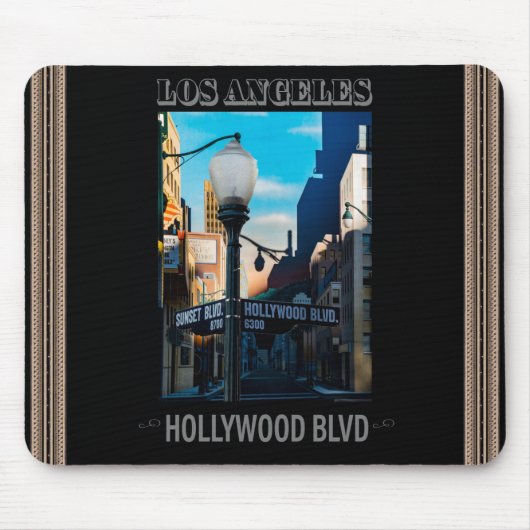 Poster Hollywood Blvd. Maus Pad Mousepad (Vorne)
