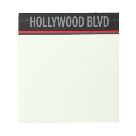 Poster Hollywood Blvd. Notizblock (Vorderseite)