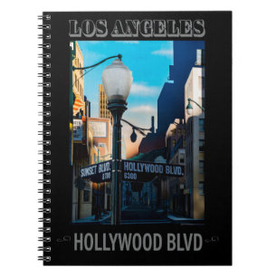 Poster Hollywood Blvd. Notizbuch Notizblock