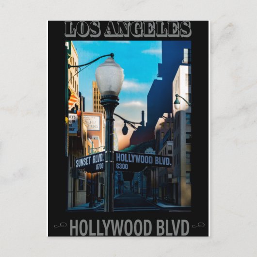 Poster Hollywood Blvd. Postkarte (Vorderseite)