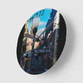 Poster Hollywood Blvd. Wall-Uhr Runde Wanduhr (Winkel)