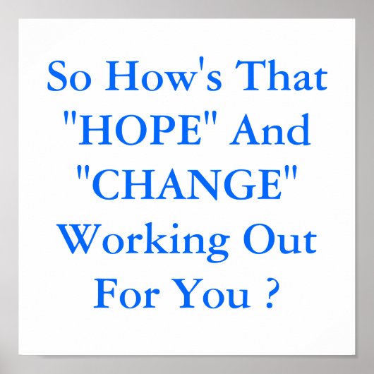 Poster "HOPE" und "CHANGE" (Vorne)
