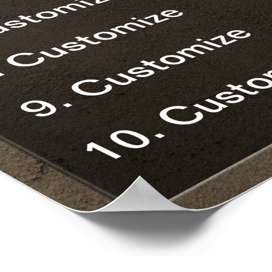 Poster "House Rules" (Ecke)