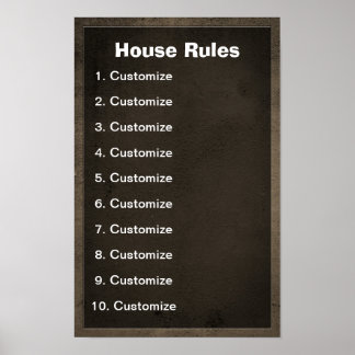 Poster "House Rules"