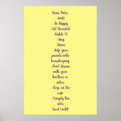 Poster House Rules Normas de la casa (Vorne)