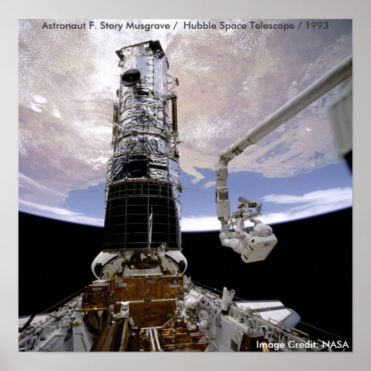 Poster / Hubble / Endeavour / Astronaut Musgrave (Vorne)
