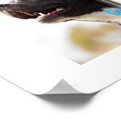 Poster-Hund-Gesicht aus Autofenster Keine Sorge Poster (Ecke)