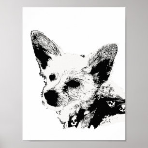 Poster - Hund mit Kerchef