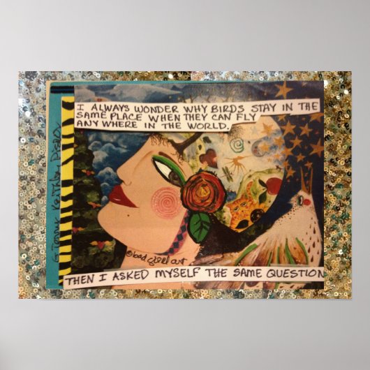 POSTER-I FRAGT SICH IMMER, WARUM VÖGEL IN DER GLEI POSTER (Vorne)