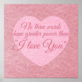 Poster "I LIEBE YOU" (Vorne)