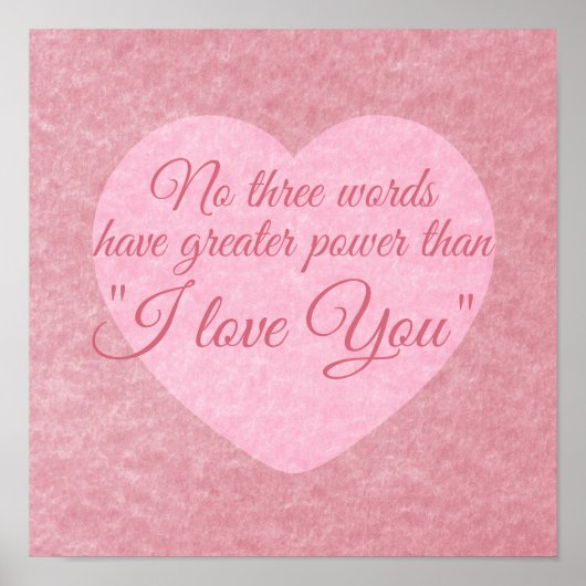 Poster "I LIEBE YOU" (Vorne)
