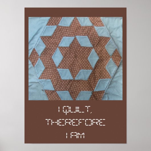 Poster - I Quilt ... Burgmuster (Vorne)