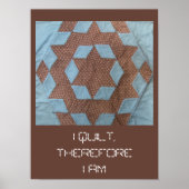 Poster - I Quilt ... Burgmuster (Vorne)