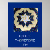 Poster - I Quilt ... Star Pattern (Vorne)