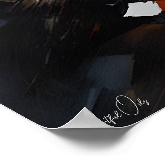 Poster | Iberischer Wolf | Ölmalerei (Ecke)