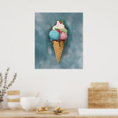 Poster Ice Creme (Küche)