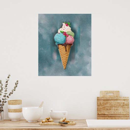 Poster Ice Creme (Küche)