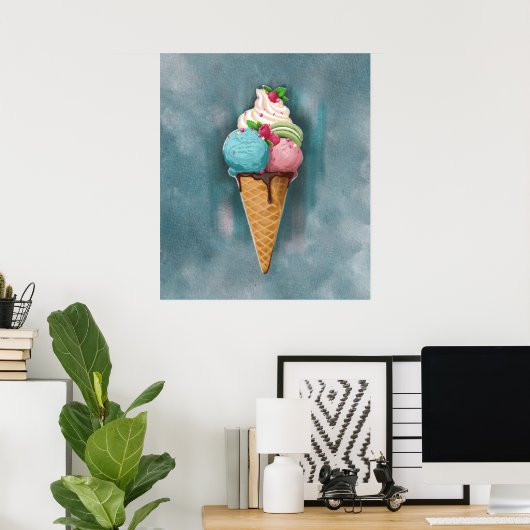 Poster Ice Creme (Heimbüro)