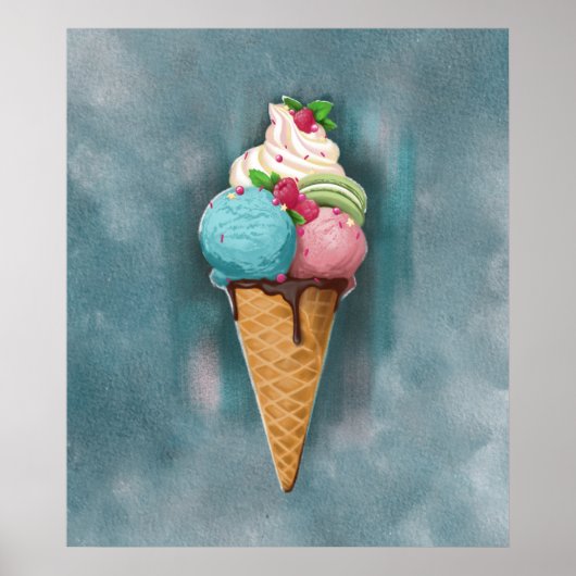 Poster Ice Creme (Vorne)