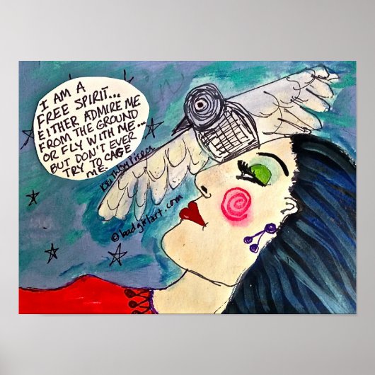 POSTER - ICH BIN EIN KOSTENLOSES SPIRIT. (Vorne)