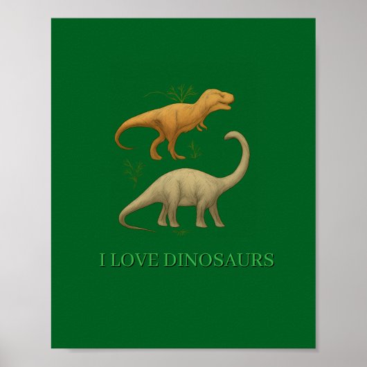 Poster - Ich liebe Dinosaurier (Vorne)