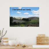 Poster: Ich Liebe Kalifornien Weinland. Poster (Küche)