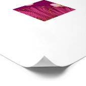 Poster im Quadrat mit rosa Schmetterlingssammlung (Ecke)