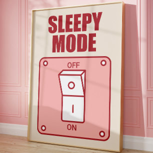 Poster im Schlafmodus   Lustige Schlafzimmer-Wandk