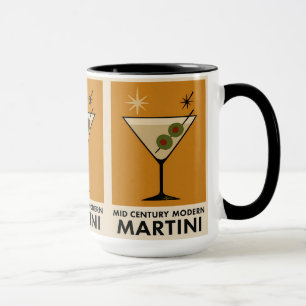 Poster im Stil des Mid Century Modern Martini Tasse