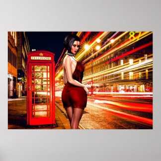 Poster im Stil des Stadtlebens