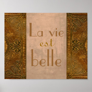 Poster im Vintage-Stil französischer Spruch in Sep