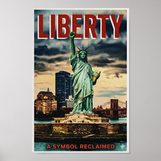 Poster im Vintage-Stil "Liberty Reclaimed" (Vorne)