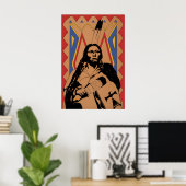 Poster indianischer Krieger (oder Stammesführer) (Heimbüro)
