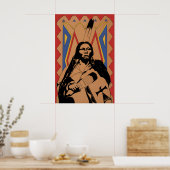 Poster indianischer Krieger (oder Stammesführer) (Küche)