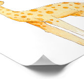 Póster INFANTIL JIRAFA acuarela cuarto niños Poster (Ecke)