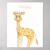 Póster INFANTIL JIRAFA acuarela cuarto niños Poster (Vorne)