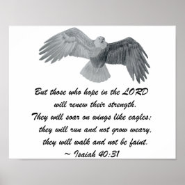 Poster - Isaiah 40:31 Adler