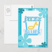 Poster-Jazz Blues Music- Postkarte (Vorne/Hinten)