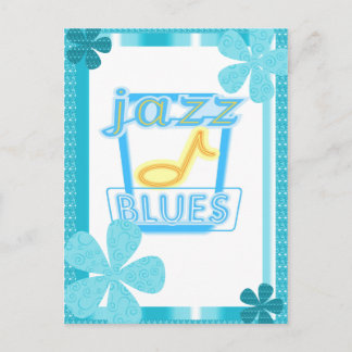 Poster-Jazz Blues Music- Postkarte