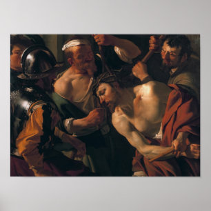 Poster Jesus Christus w. die Krone von Thorns