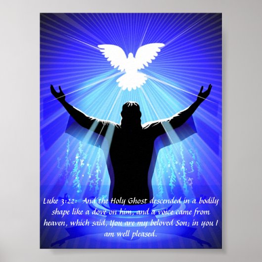 Poster - Jesus & Heiliger Geist wie eine Taube (Vorne)