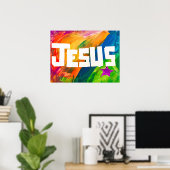 Poster - Jesus in full color (Heimbüro)