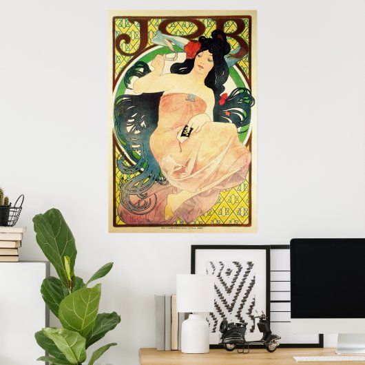 Poster JOB von Alphonse Mucha (Heimbüro)