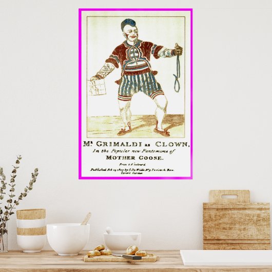 Poster - Joseph 'Joey' Grimaldi Jnr als 'Clown' (Küche)
