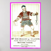 Poster - Joseph 'Joey' Grimaldi Jnr als 'Clown' (Vorne)