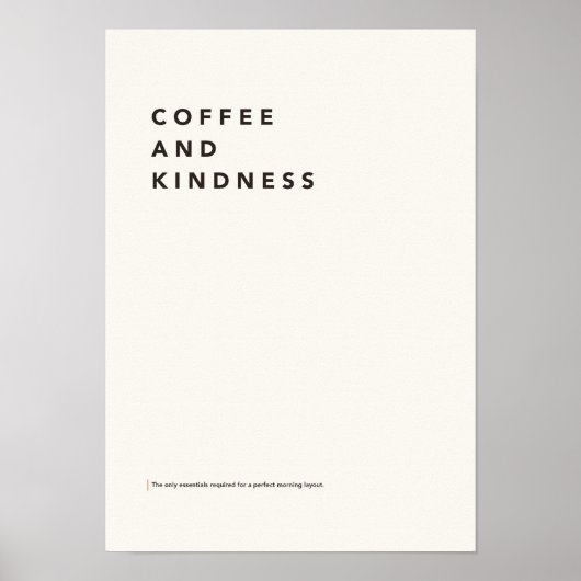 Poster Kaffee und Freundlichkeit (Vorne)